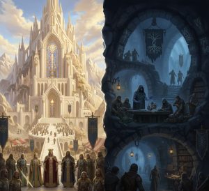 Power structure and religion in what is worldbuilding