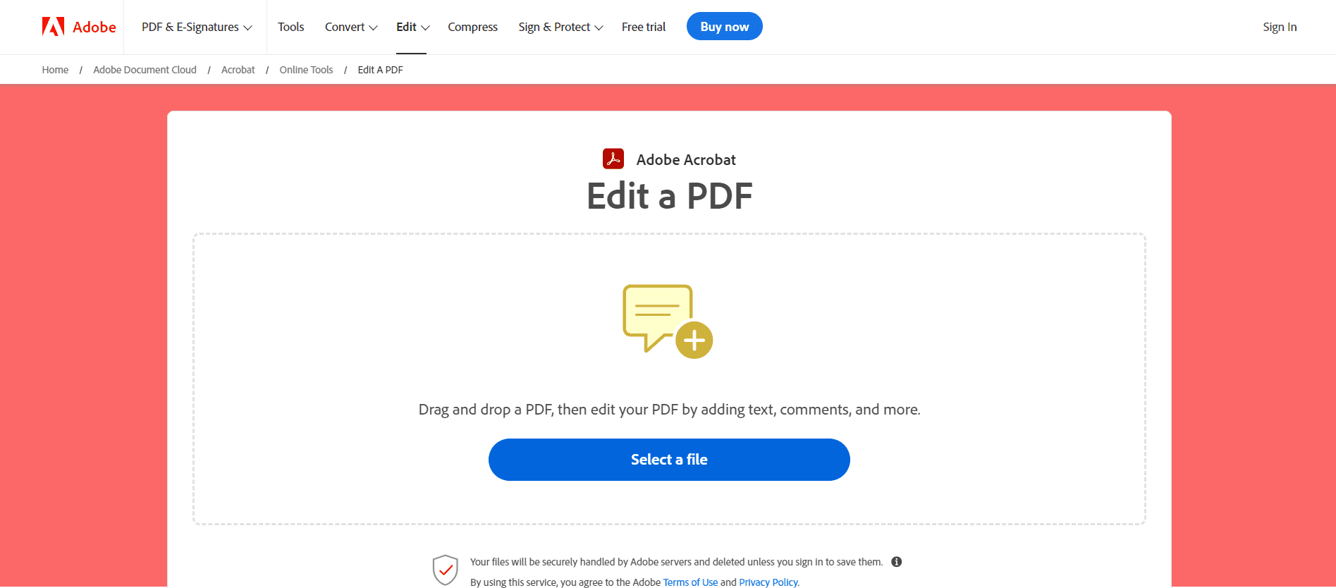 Adobe Acrobat PDF editor.