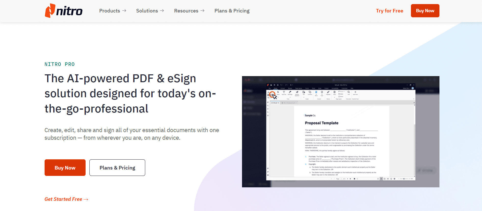 Nitro Pro PDF editor.