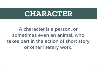 This image explains one of the key elements of a short story, the characters. 