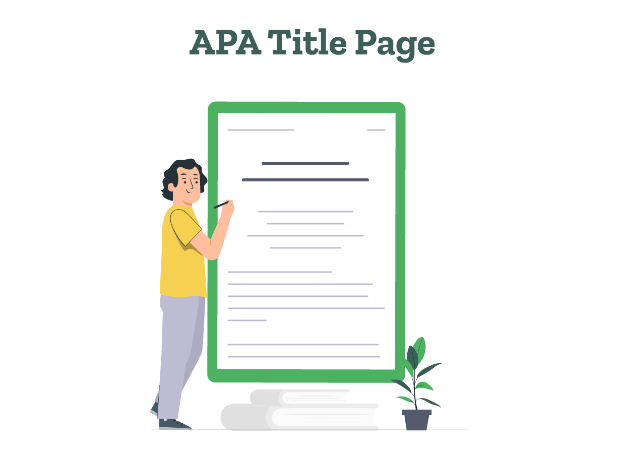 A college student understands the APA title page format with the help of an APA 7 title page template and some examples.