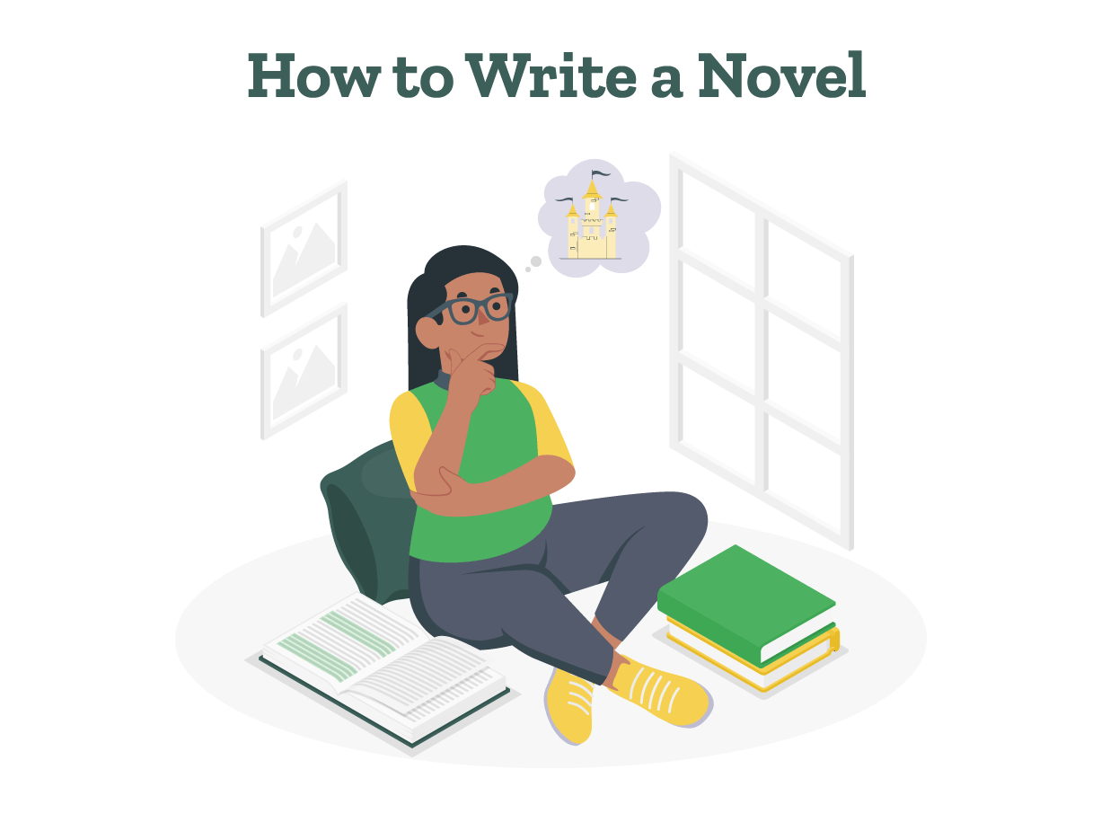 A novelist wonders how to write a novel while brainstorming a novel setting.