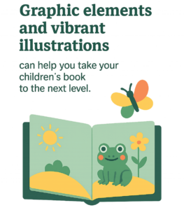 Graphic elements and illustrations while learning how to write a children's book