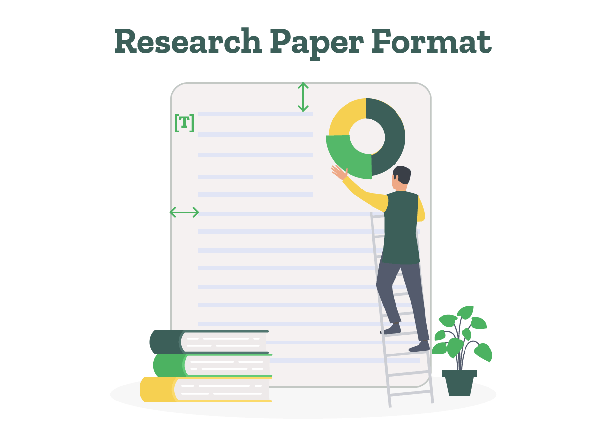 A student checks the research paper format of his document.