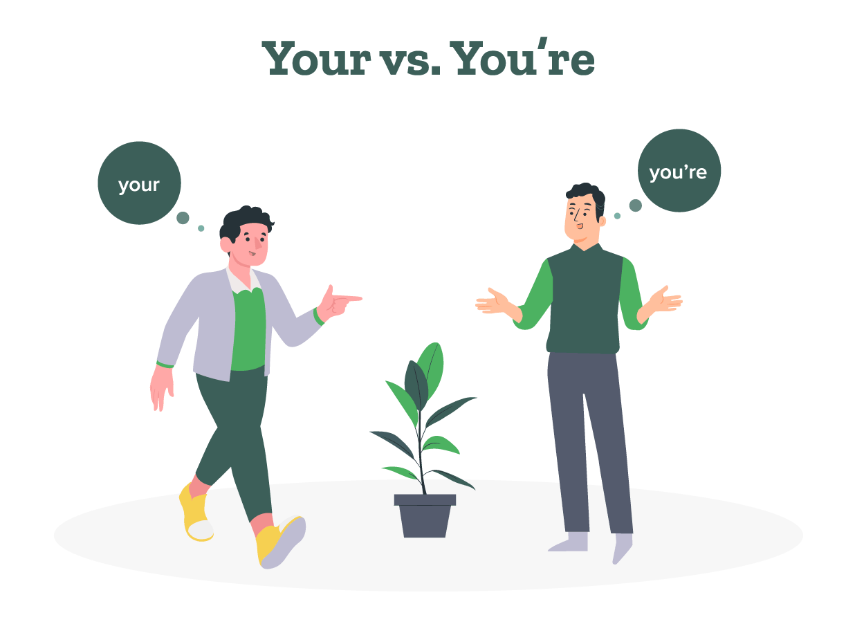 Editors are explaining the difference between your and you’re.