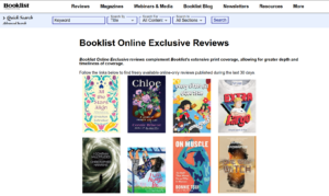 Booklist book review site