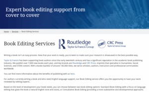 Taylor and Francis book editing services