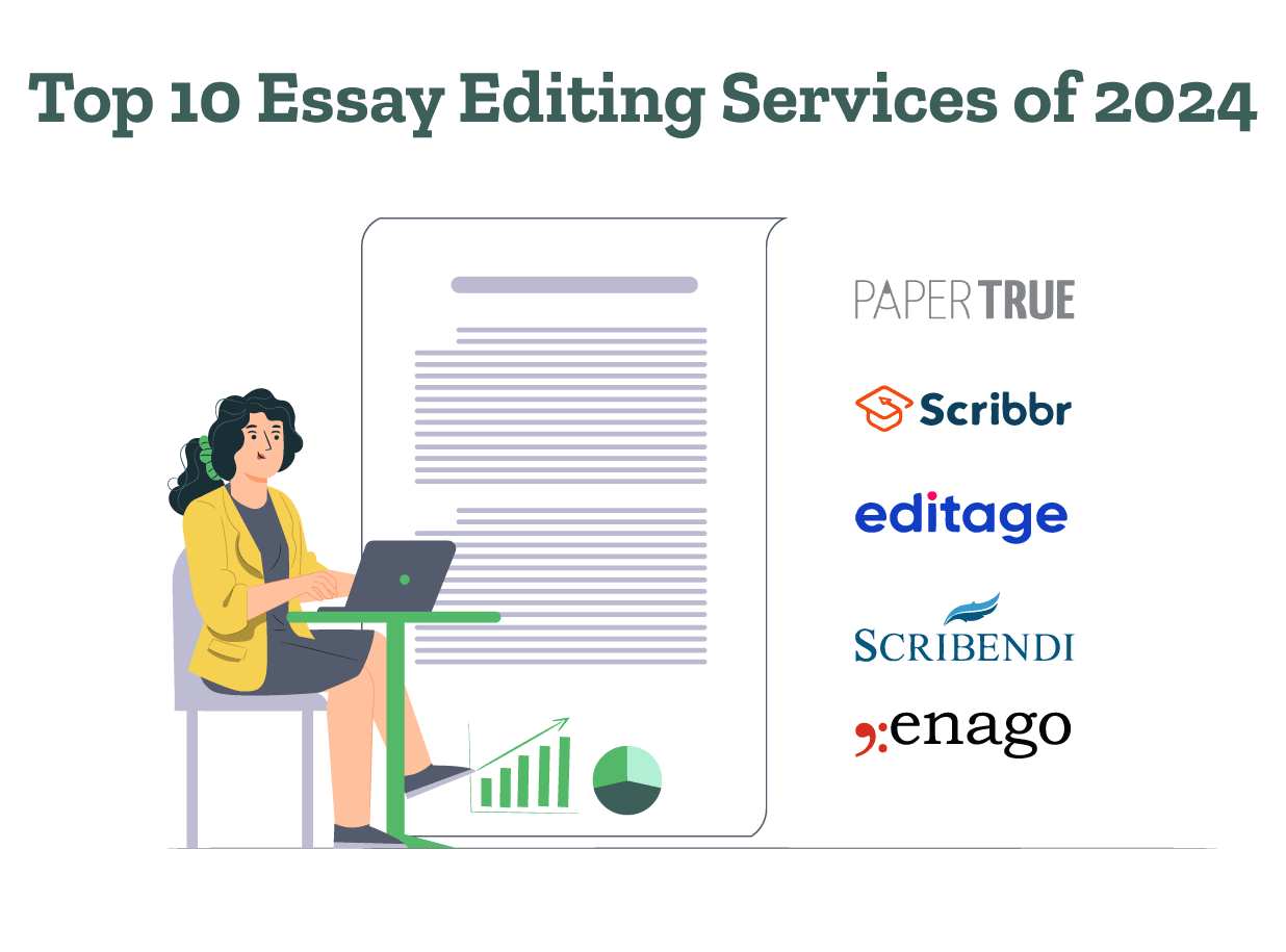 A girl is researching the best essay editing services to enhance her essay.