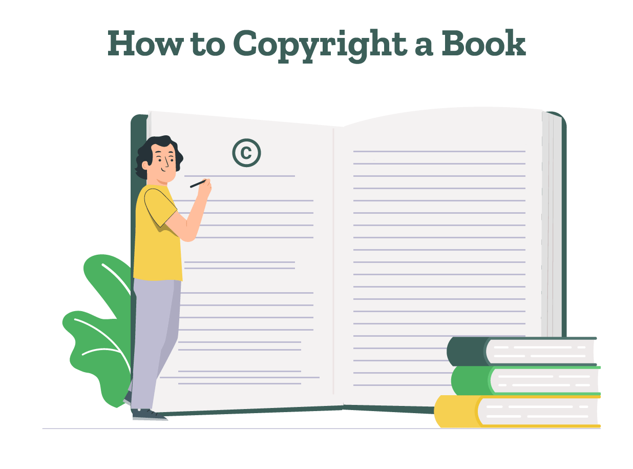 An author is creating a copyright page for his book.
