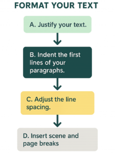 How to format your text while book formatting.