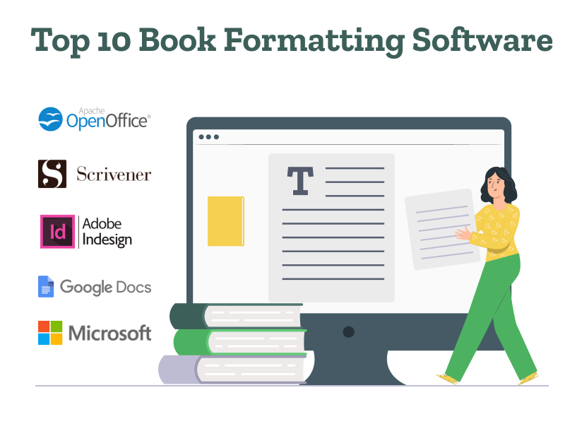 A girl is listing down the top 10 book formatting software of 2024.