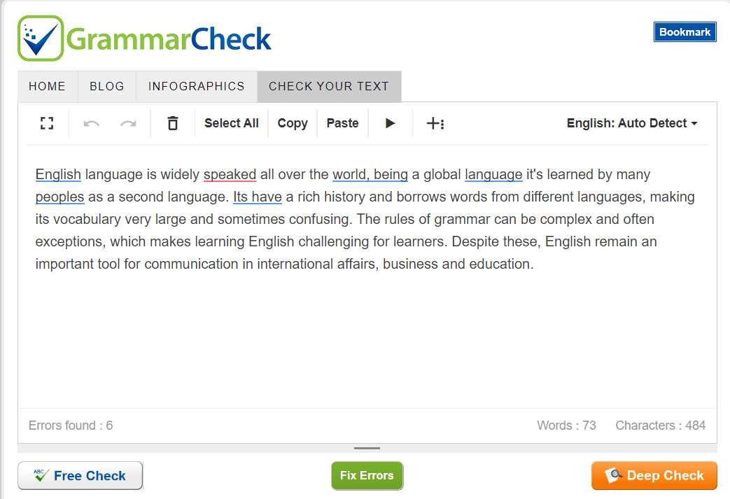 GrammarCheck grammar checker. 