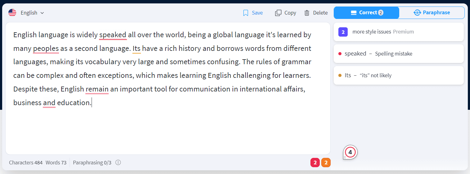 LanguageTool grammar checker. 