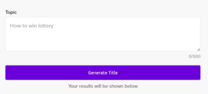 Writerbuddy book title generator