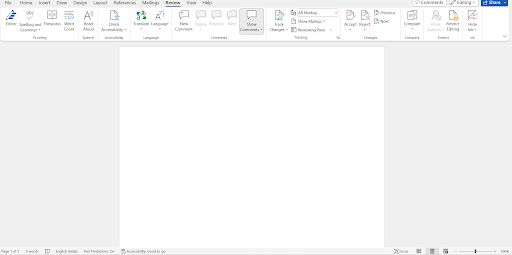 This is the Microsoft Word content editor tool.