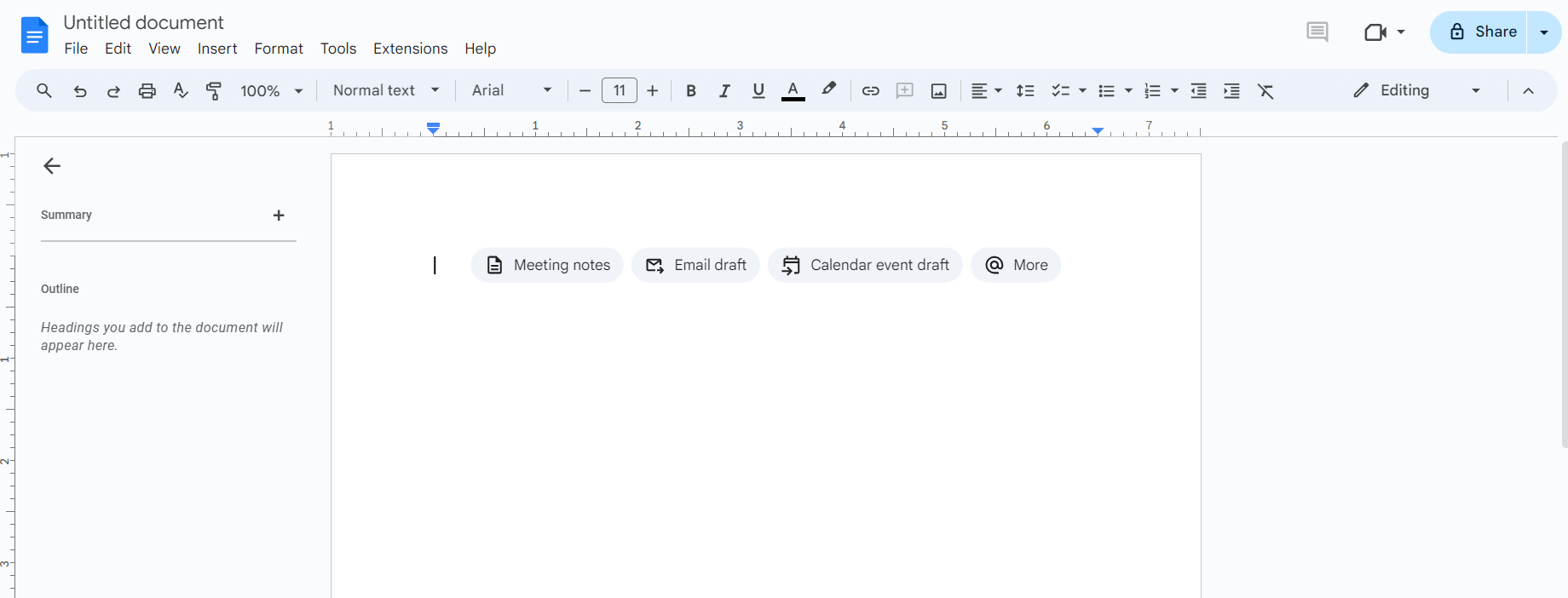 This is the Google Docs content editor tool.