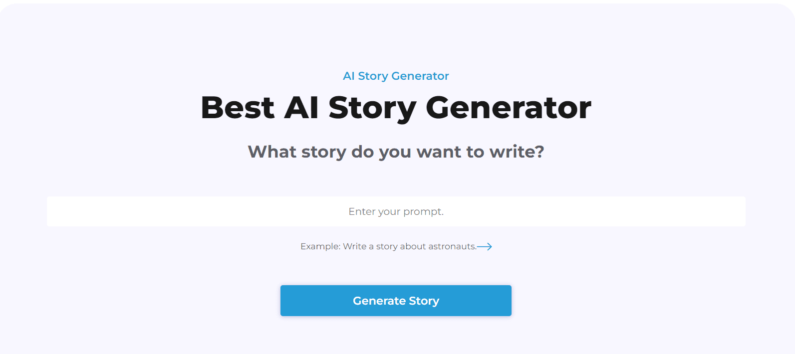 A screen of the Squibler AI story generator.