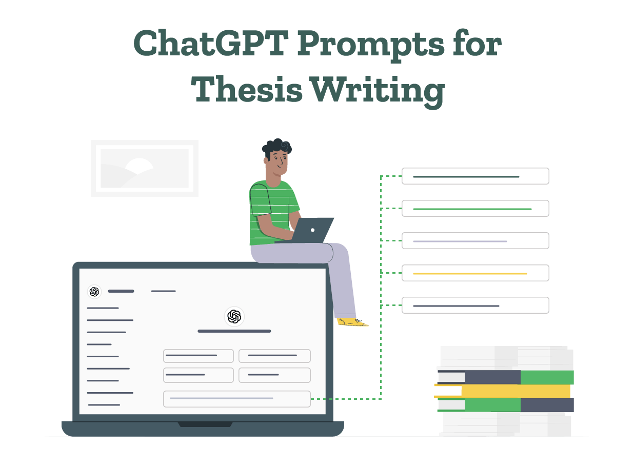 A student using chatgpt prompts for thesis writing.