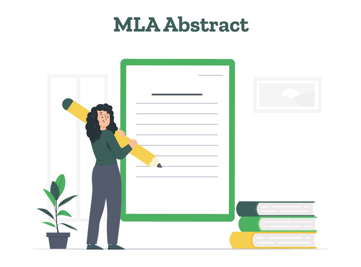 A student is writing an MLA abstract for a research paper.