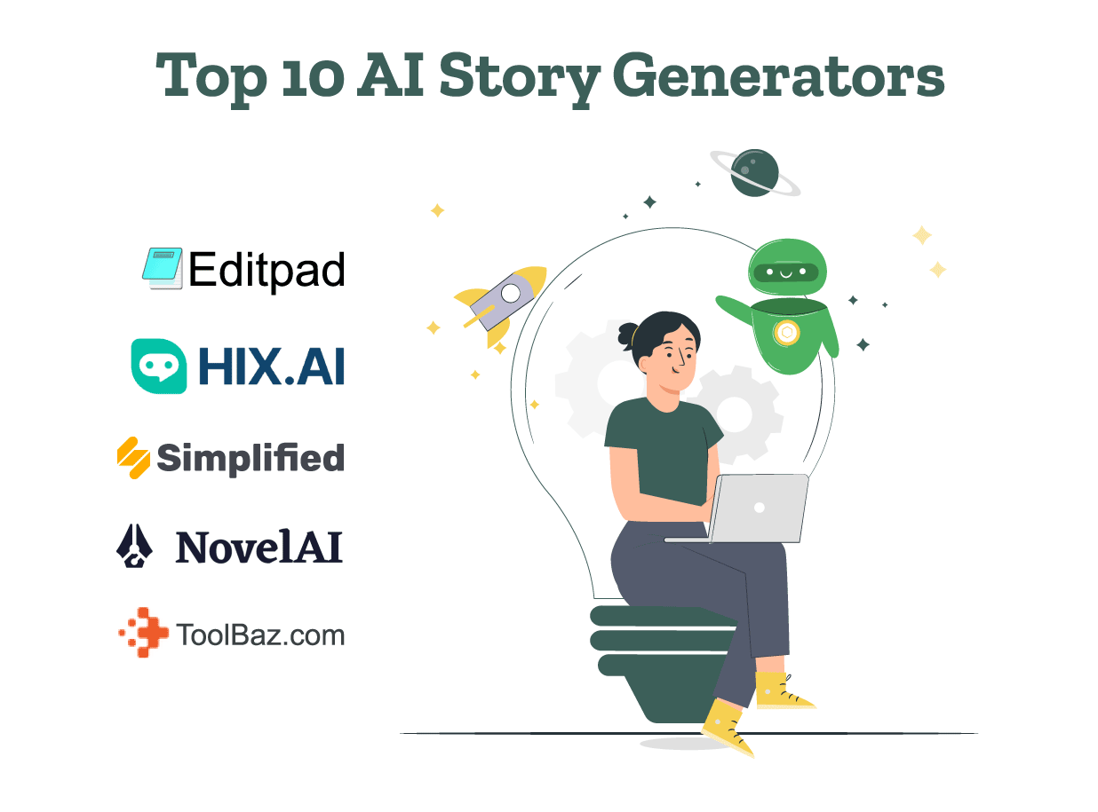A writer is generating stories using AI story generators.