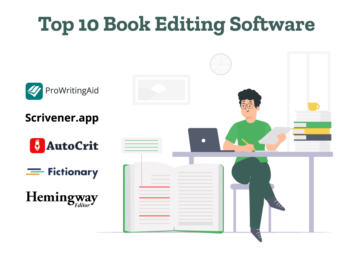 An author is editing his book by using the best book editing software like ProWritingAid.