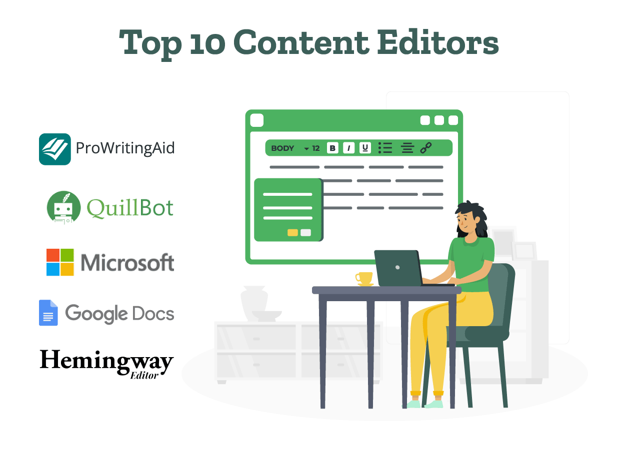 An editor is listing down the top 10 content editor tools.