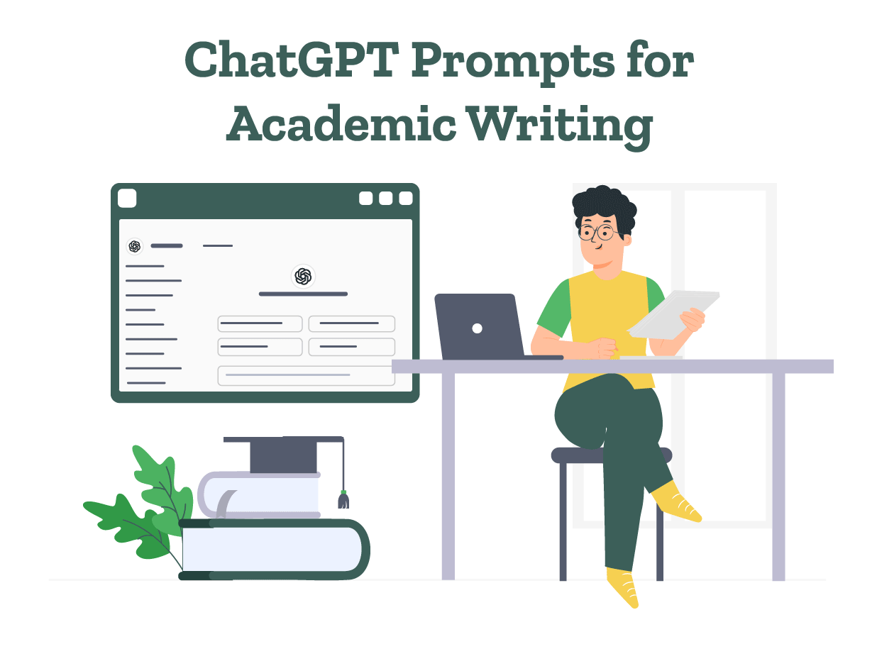 A student is using ChatGPT prompts for academic writing to enhance his paper.