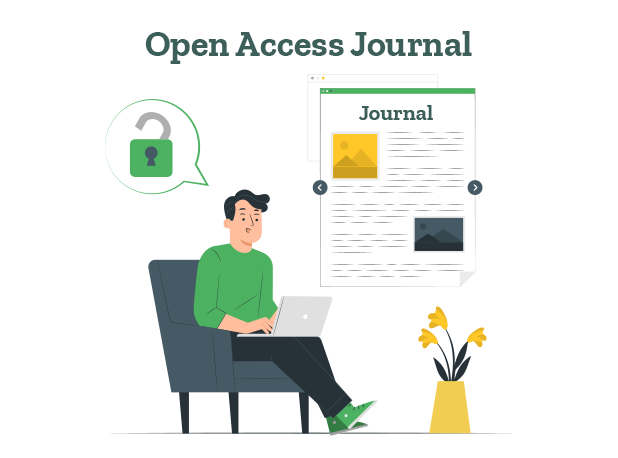 A researcher is explaining what is an open-access journal.