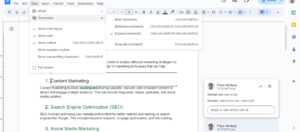 Turn off track changes in Google Docs