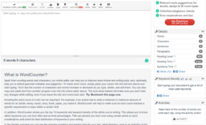 WordCounter.net character and word counter.