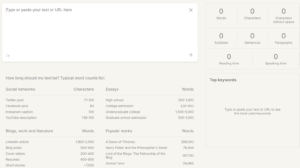 WordCount character and word counter.