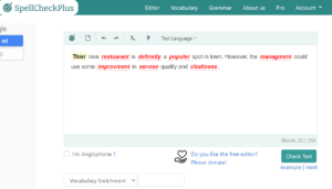 SpellCheckPlus spell checker.