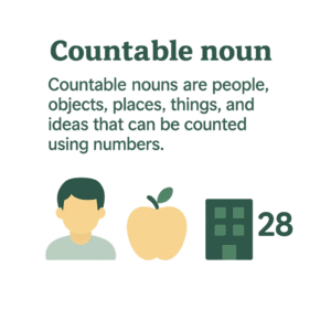 Examples of countable nouns