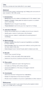 Readymade research paper template