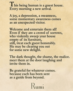 The guest house - Rumi poem