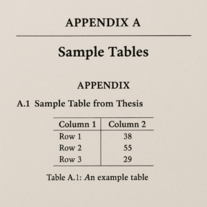 Example of appendix in a paper