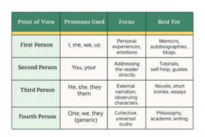 Fourth-person vs first, second, and third-person POV
