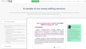 PaperTrue Recommendation letter editing services
