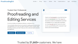ProofreadingPal recommendation letter editing services