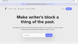 ShortlyAI story generator