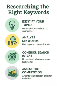Researching the right keywords for writing seo-friendly content