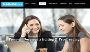 Subtle Editors blog editing service