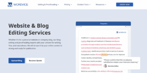 Wordvice blog editing service
