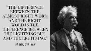 Writing tip by Mark Twain