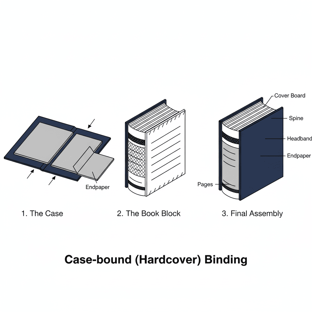 Case binding books