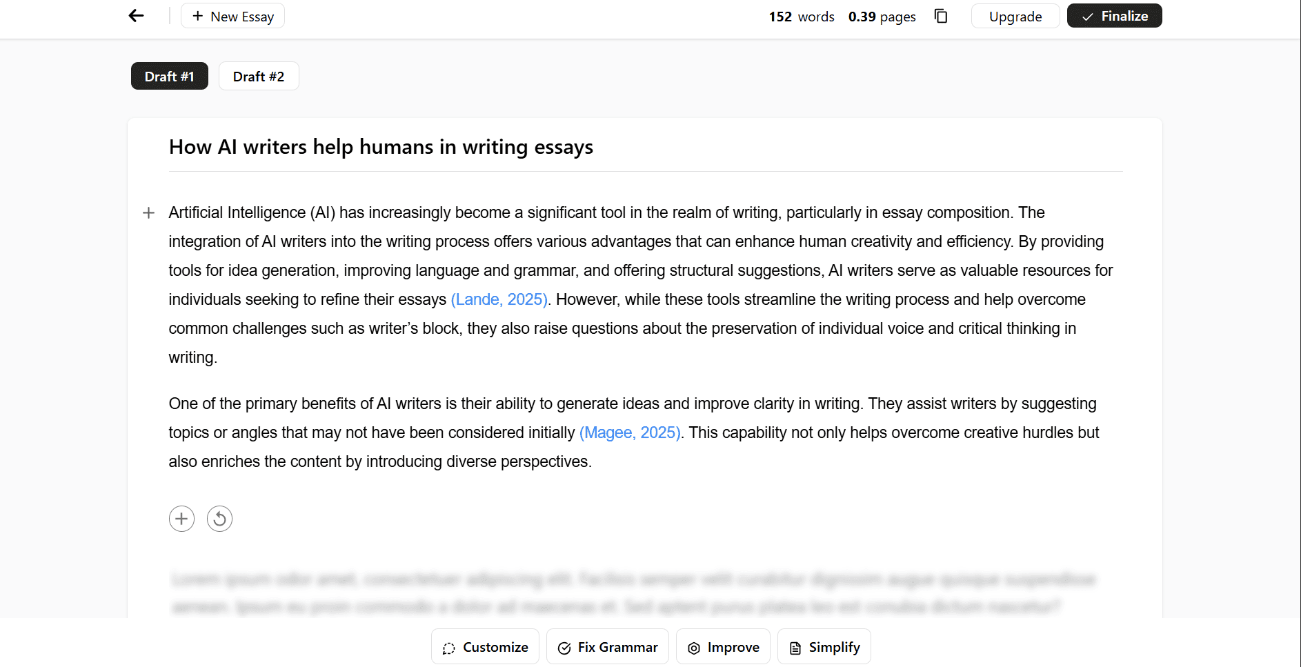 GoodAI essay writer