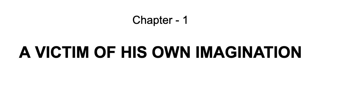 Title of the page in Google Doc in all caps, 20 pt, and in bold.